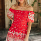 Daisy Chains Dress in Red