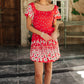 Daisy Chains Dress in Red