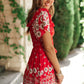 Daisy Chains Dress in Red