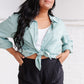 Unwavering Confidence Blouse in Light Blue