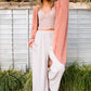 Unwind Wide Leg Lounge Pants In Mocha