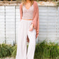 Unwind Wide Leg Lounge Pants In Mocha