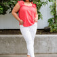 Uptown Top in Coral