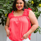 Uptown Top in Coral