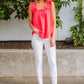 Uptown Top in Coral