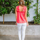 Uptown Top in Coral
