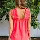 Uptown Top in Coral