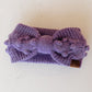 Pom Knit Head Wrap In Periwinkle