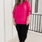 Lovely Ladder V Neck Top in Pink
