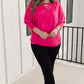 Lovely Ladder V Neck Top in Pink