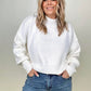 Mags Side Slit Cropped Sweater