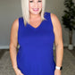 V-Neck Sleeveless Top in Bright Blue