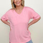 Raw Edge Boyfriend High-Low Hem Tee
