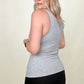Total Brami Slim Fit High Neck Ribbed Tank Top - Multiple Colors