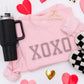 PREORDER: Embroidered XOXO Glitter Sweatshirt in Four Colors