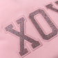 PREORDER: Embroidered XOXO Glitter Sweatshirt in Four Colors