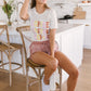Varsity Stripes Bottoms in Rust