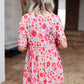 Vintage Daisies Dress In Pink