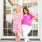 Vintage Daisies Dress In Pink