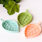 3 pack Vintage Leaf Shape Soap Dish with water catch