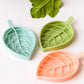 3 pack Vintage Leaf Shape Soap Dish with water catch
