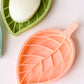 3 pack Vintage Leaf Shape Soap Dish with water catch
