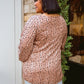 Vivian Satin Blouse in Rose Gold