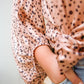 Vivian Satin Blouse in Rose Gold