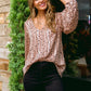Vivian Satin Blouse in Rose Gold