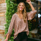 Vivian Satin Blouse in Rose Gold