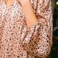 Vivian Satin Blouse in Rose Gold