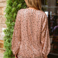 Vivian Satin Blouse in Rose Gold
