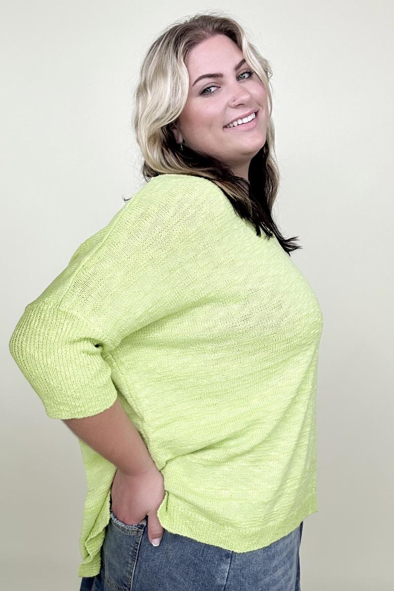 Wide Neck Oversized Loose Knit Top - Multiple Colors