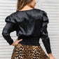 Voulez-Vous Smocked Waist Top in Black