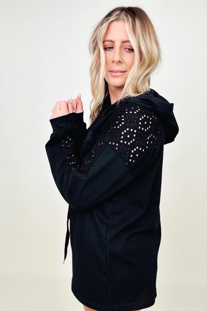 French Terry Top W / Lace Contrast