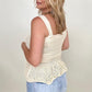 Summer Knit Peplum Tank Top - Multiple Colors