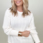 Hayden Long Sleeve Cable Knit Top