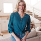 Waffle Love Thermal Top In Blue