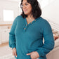 Waffle Love Thermal Top In Blue