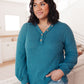 Waffle Love Thermal Top In Blue