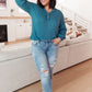 Waffle Love Thermal Top In Blue