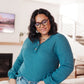 Waffle Love Thermal Top In Blue