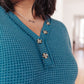 Waffle Love Thermal Top In Blue