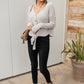 Waffle Love Top in Gray
