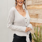 Waffle Love Top in Gray