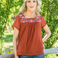 Wander The Town Embroidered Top
