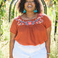 Wander The Town Embroidered Top