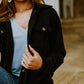 Warm-Hearted Chenille Shacket In Black