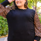 We Have History Animal Print Ribbed Top
