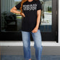 Wears Black, Loves Dogs Graphic Tee in Heather Black